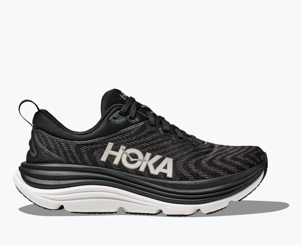 NEW HOKA women’s gaviota 5 shoes in black white